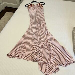 *CHLOE* MULTI-STRIPE BIAS CUT MAXI DRESS-SIZE 34 (US SIZE XS/ 2)